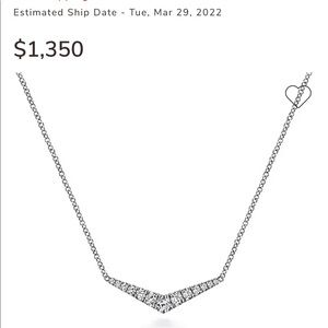 Gabriel & Co 14k white gold diamond necklace